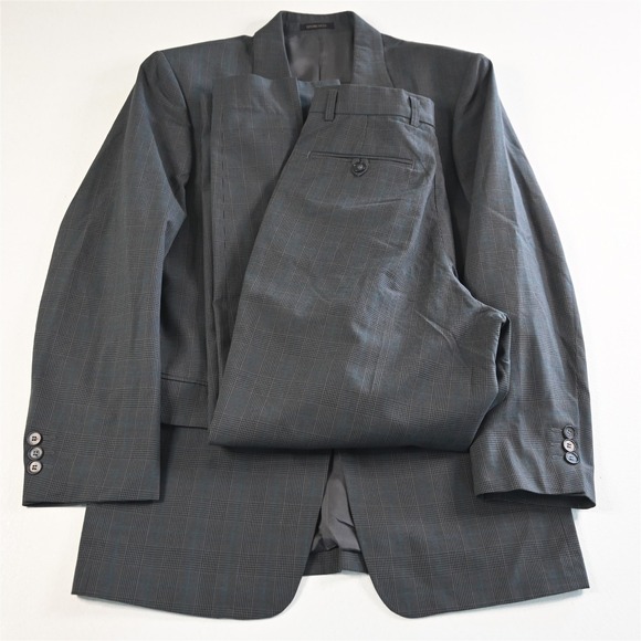 Izumi Sato 38S 26x28 Gray Plaid Check Mens Jacket Pants‎ Suit
